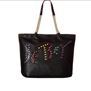 Betsey Johnson  Tote handbag pink black